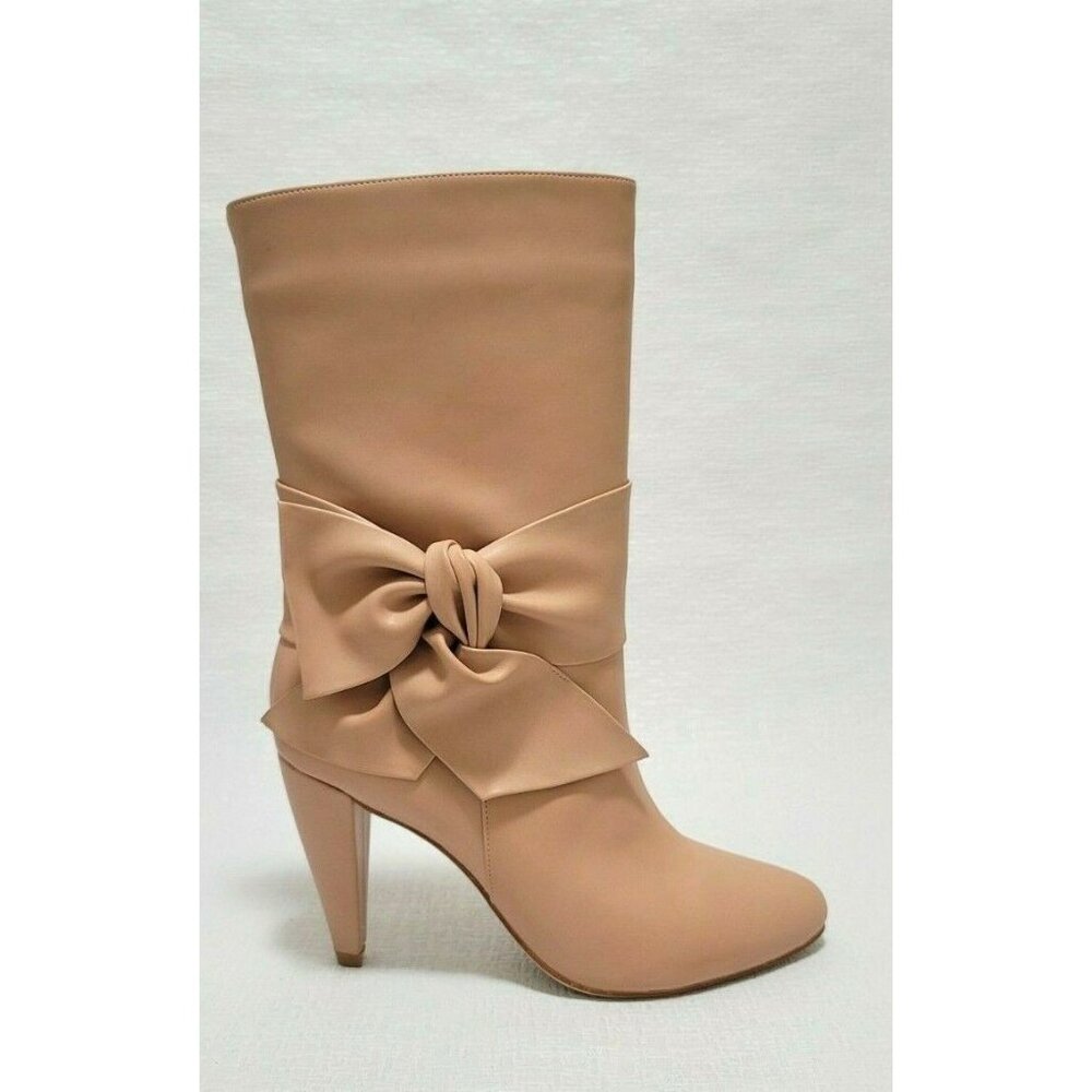 NEW Jeffrey Campbell Femme Pink Nude Color Bootie Whith Bow Size US 6